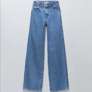 ZARA Hi-Rise Wide Leg Jeans